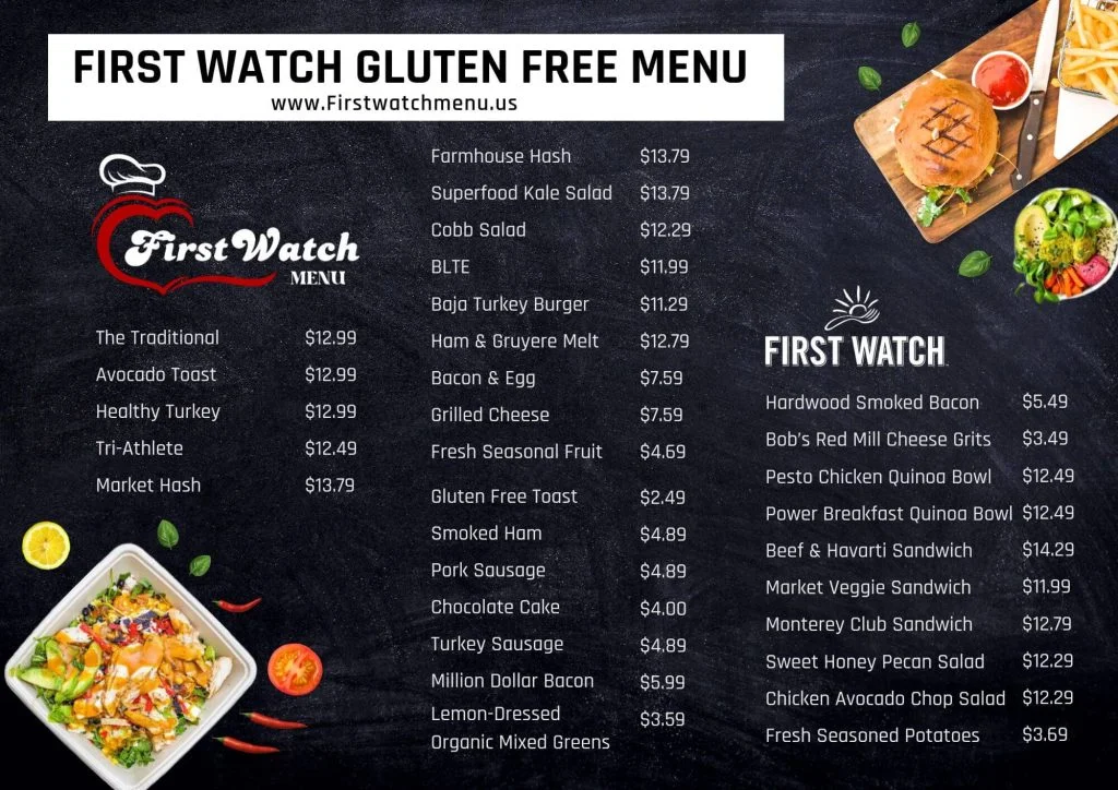 First Watch Gluten Free Menu with Prices